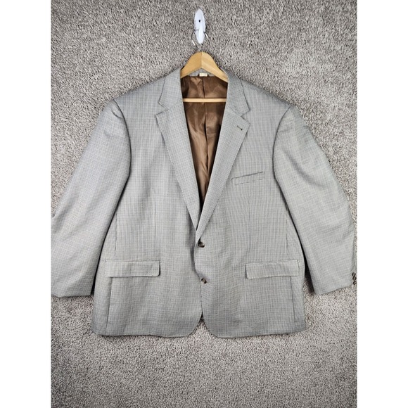 Oak Hill Houndstooth Sport Coat Blazer Preppy Country Club Mens 3XL 54/56R - Picture 1 of 14